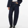 Aweveline High Rise Barrel Fit-Jeans