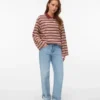 Awrena-jeans med middels høy midje og vid passform