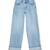 Awrena-jeans med middels høy midje og vid passform