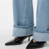 Awrena-jeans med middels høy midje og vid passform