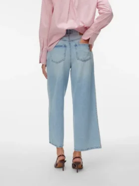 Awsienna-jeans med høy midje og kort passform
