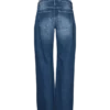 Jeans med vid benpassform og middels høy midje