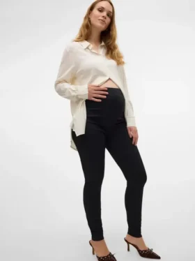 Jeggings med slank passform og høy midje