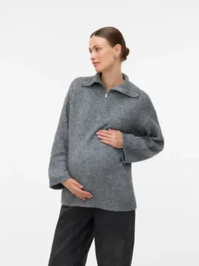 Pullover med høy hals og normal passform