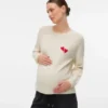 Pullover med rund hals og normal passform