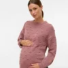 Pullover med rund hals og normal passform