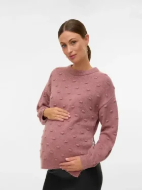 Pullover med rund hals og normal passform