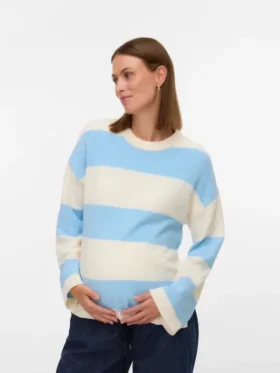 Pullover med rund hals og normal passform