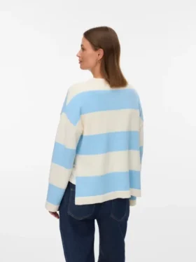 Pullover med rund hals og normal passform