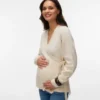 Pullover med V-hals og normal passform