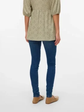 Slim Fit-Jeans med lav midje