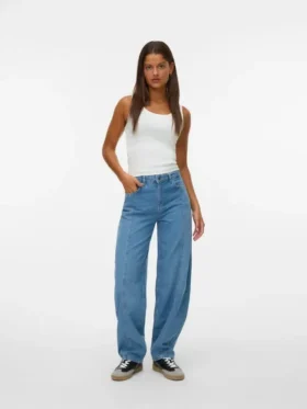 Snrancy jeans med høy midje og barrel-passform