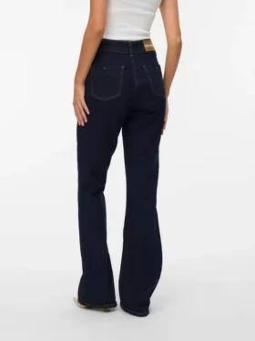 Snrancy jeans med middels høy midje og bootcut-passform