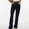 Snrancy jeans med middels høy midje og bootcut-passform