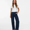 Snrancy-jeans med middels høy midje og vid passform
