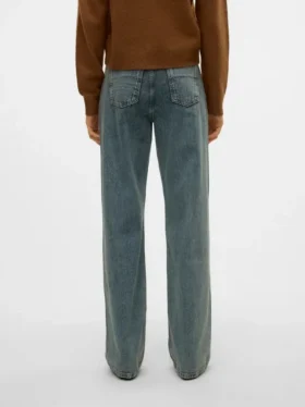 Snrancy-jeans med middels høy midje og vid passform