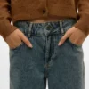 Snrancy-jeans med middels høy midje og vid passform