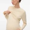 Strikket topp med rund hals og normal passform