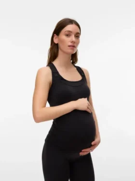Tank-top med U-hals og slank passform