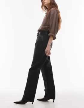 Topshop-jeans med høy midje og rett passform