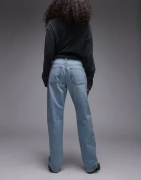 Topshop-jeans med høy midje og rett passform