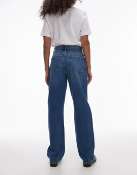 Topshop-jeans med høy midje og rett passform