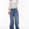 Topshop jeans med lav midje og avslappet passform