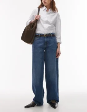 Topshop jeans med lav midje og avslappet passform