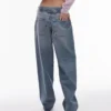 Topshop jeans med lav midje og avslappet passform