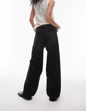 Topshop jeans med lav midje og avslappet passform