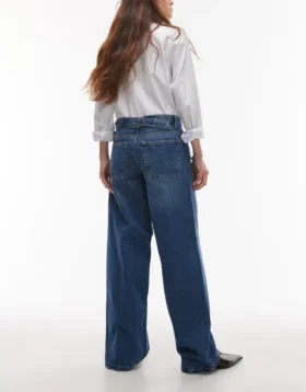 Topshop jeans med lav midje og avslappet passform