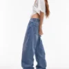 Topshop jeans med lav midje og avslappet passform