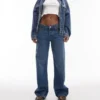 Topshop-jeans med lav midje og vid benpassform