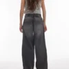 Topshop-jeans med lav midje og vid benpassform