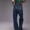Topshop jeans med middels midje og løs passform