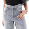 Topshop jeans med middels midje og løs passform