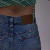 Topshop jeans med middels midje og løs passform