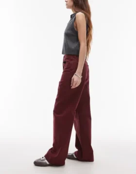 Topshop jeans med middels midje og vid ben