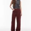 Topshop jeans med middels midje og vid ben