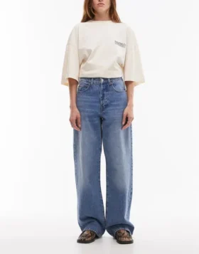 Topshop Mid Rise Loose Fit Jeans