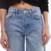 Topshop Mid Rise Straight Fit Jeans