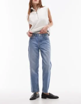 Topshop midje, rett passform Jeans