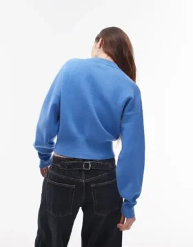 Topshop strikket, kompakt cardigan med innsvingt midje
