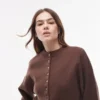 Topshop strikket, kompakt cardigan med innsvingt midje