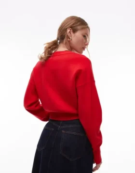 Topshop strikket, kompakt cardigan med innsvingt midje