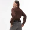 Topshop strikket, kompakt cardigan med innsvingt midje