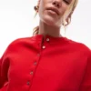 Topshop strikket, kompakt cardigan med innsvingt midje