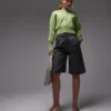 Topshop strikket, kompakt cardigan med innsvingt midje