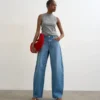 Tsalma High Rise Barrel Fit-Jeans
