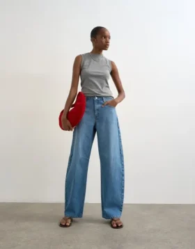 Tsalma High Rise Barrel Fit-Jeans